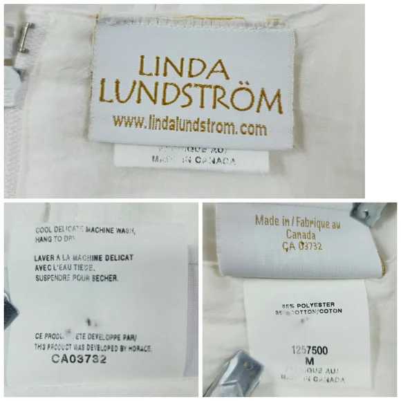 Linda Lundström Sheer Layered Dress White M - Picture 10 of 11